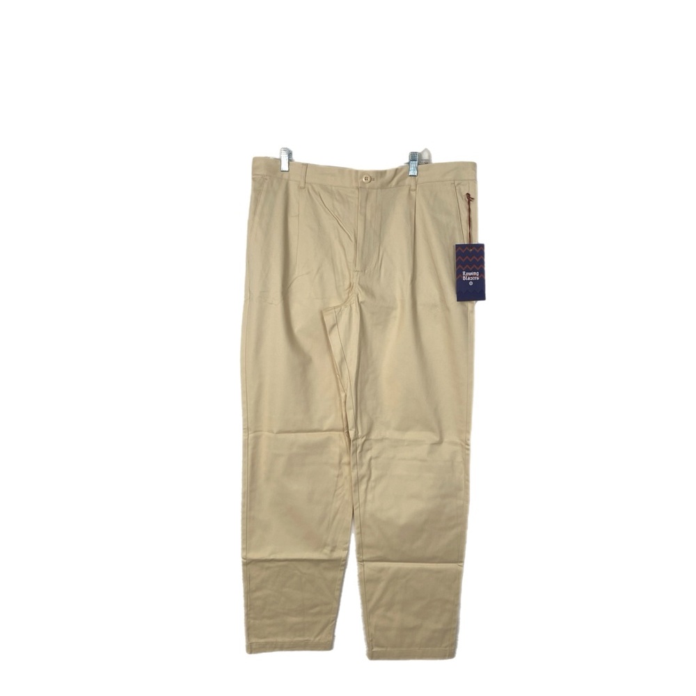 Rowing Blazers Men’s Khaki Pleated Dress Pants Size 34X36 NWT